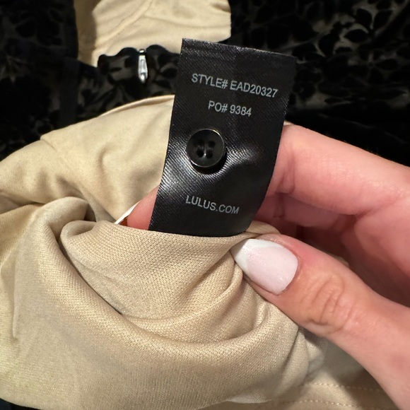 Lulu’s Cor-Set To Go black burnout velvet corset dress - Picture 11 of 13